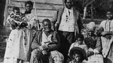 Old photo of African-American family