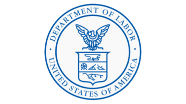 Logo for US Department of Labor, United States of America