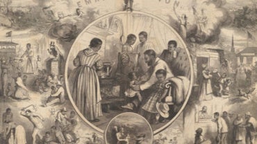 Old montage illustration from Freedman and Southern History Project
