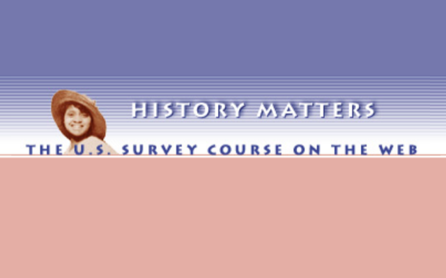 Logo for History Matters, The U.S Survey Course on the Web