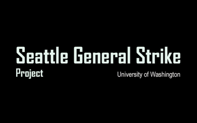 Logo for Seattle General Strike by University of Washington