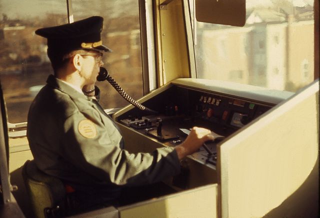 PATCO Operator In Cab January 1969, Labor History Resource Project